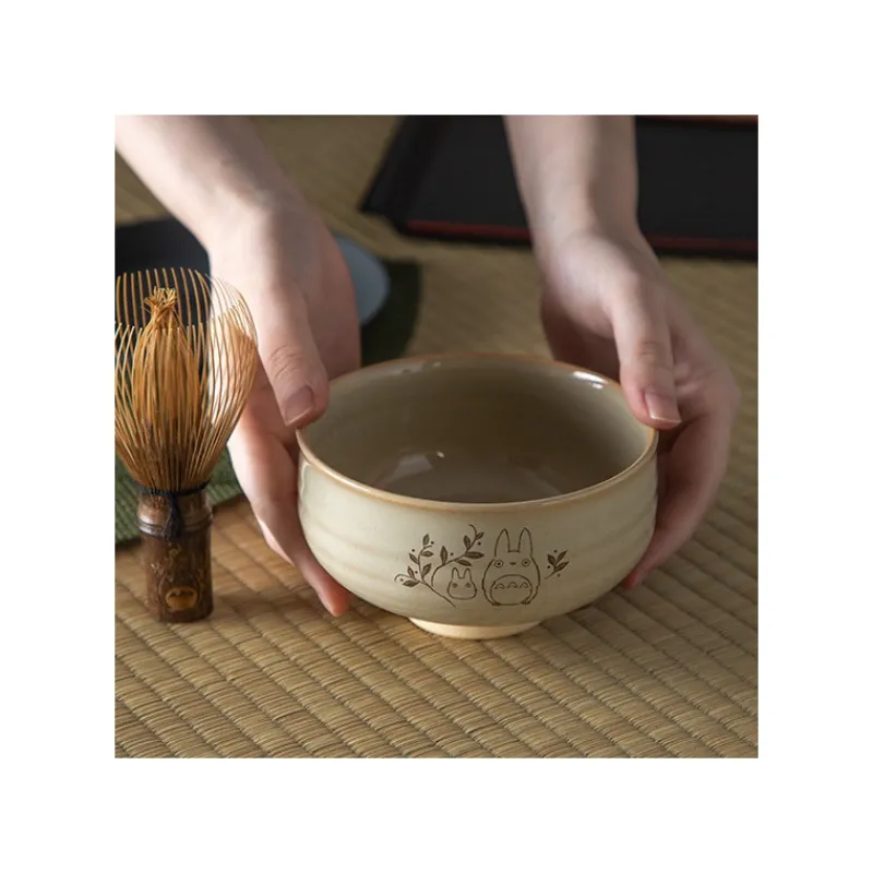 Maison Ghibli Akahada-yaki Matcha Tea Bowl & Whisk - My Neighbor Totoro | Kitchenware