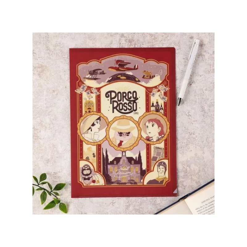 Maison Ghibli Art Déco Clear Folder A4 - Porco Rosso | Storage