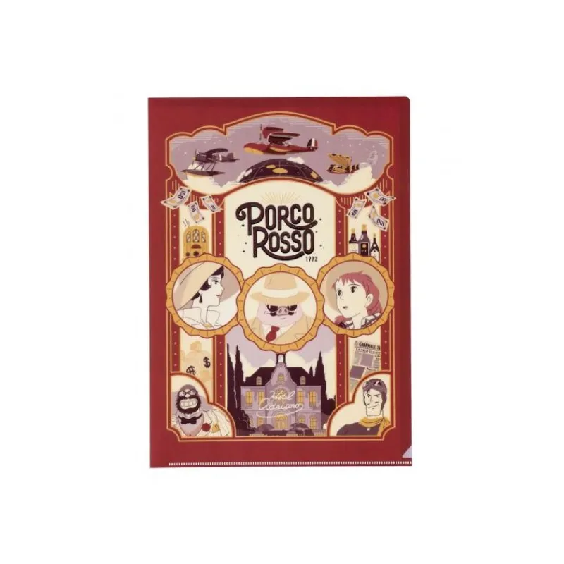 Maison Ghibli Art Déco Clear Folder A4 - Porco Rosso | Storage