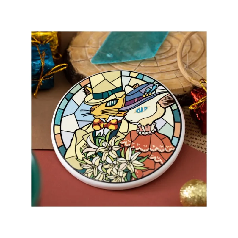Maison Ghibli Ceramic coaster Baron & Louise - Whisper of the Heart | Kitchenware