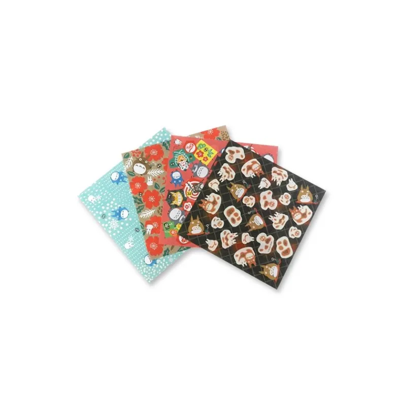 Maison Ghibli Chiyogami Paper Winter - My Neighbor Totoro | Postcards And Letter Papers