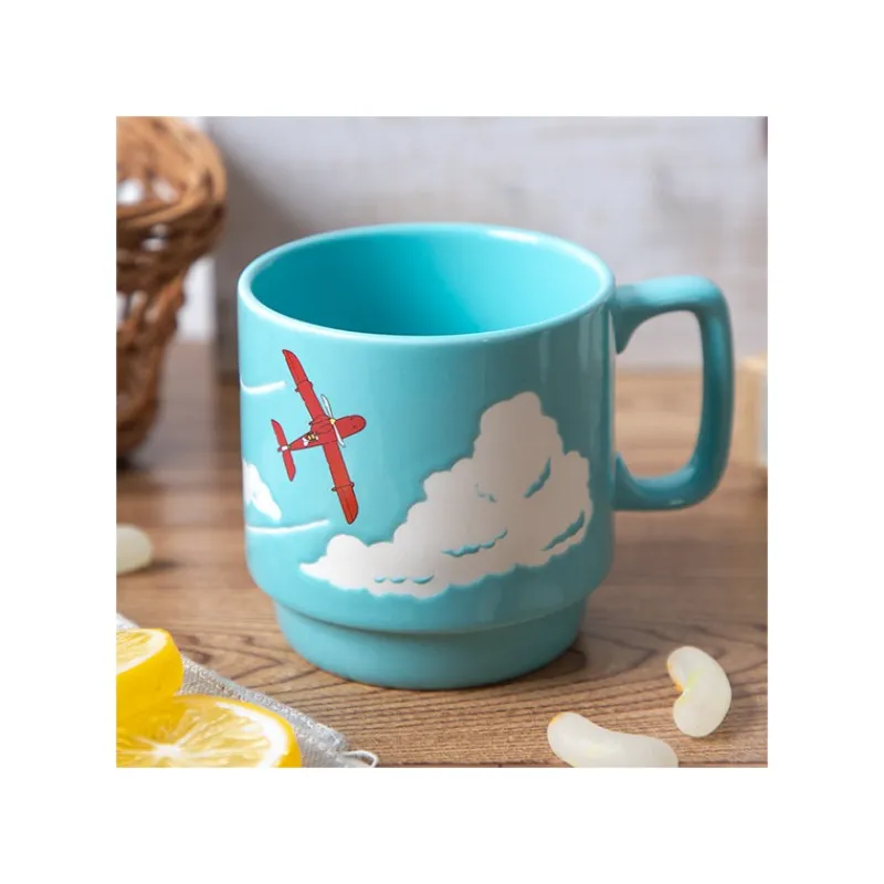 Maison Ghibli Coloful embossed mug Savoia - Porco Rosso | Kitchenware