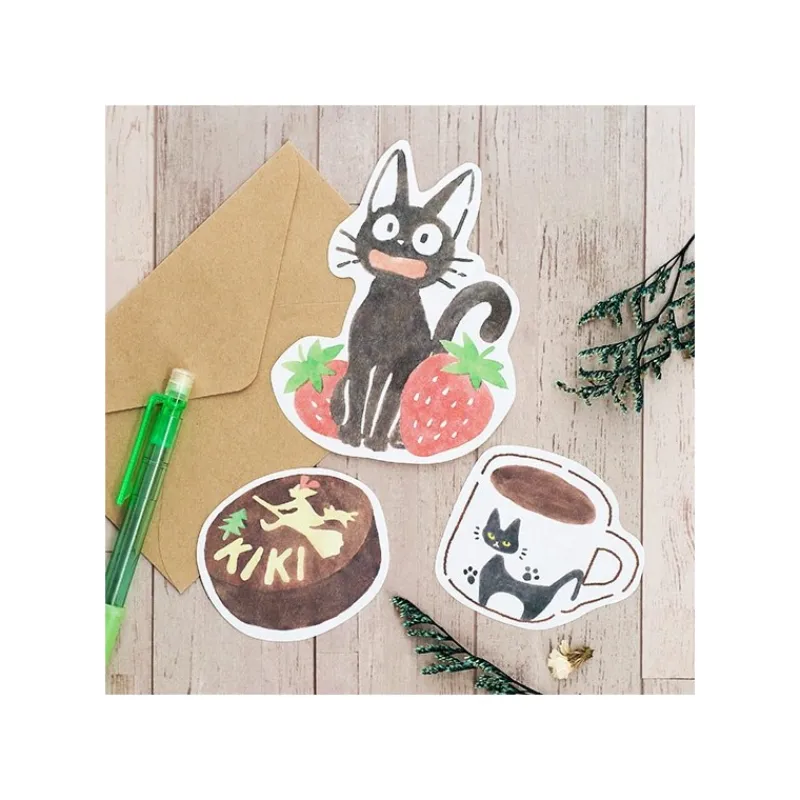 Maison Ghibli Die-Cut Mini Letterset Kiriko Café - Kiki's Delivery Service | Postcards And Letter Papers