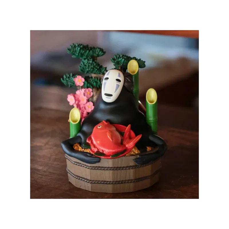 Maison Ghibli Diorama No Face Golden bucket & bamboos - Spirited Away | Décoration