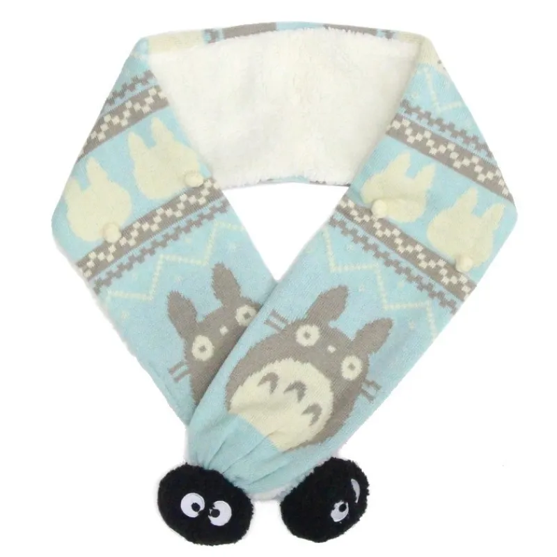 Maison Ghibli ECHARPE A POMPONS HIVER BLEU – MON VOISIN TOTORO | Outfits
