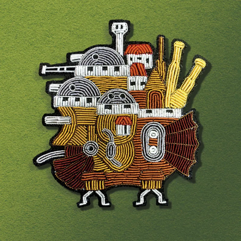 Maison Ghibli Embroidered Jewel Brooch Castle - Howl’s Moving Castle | Pins