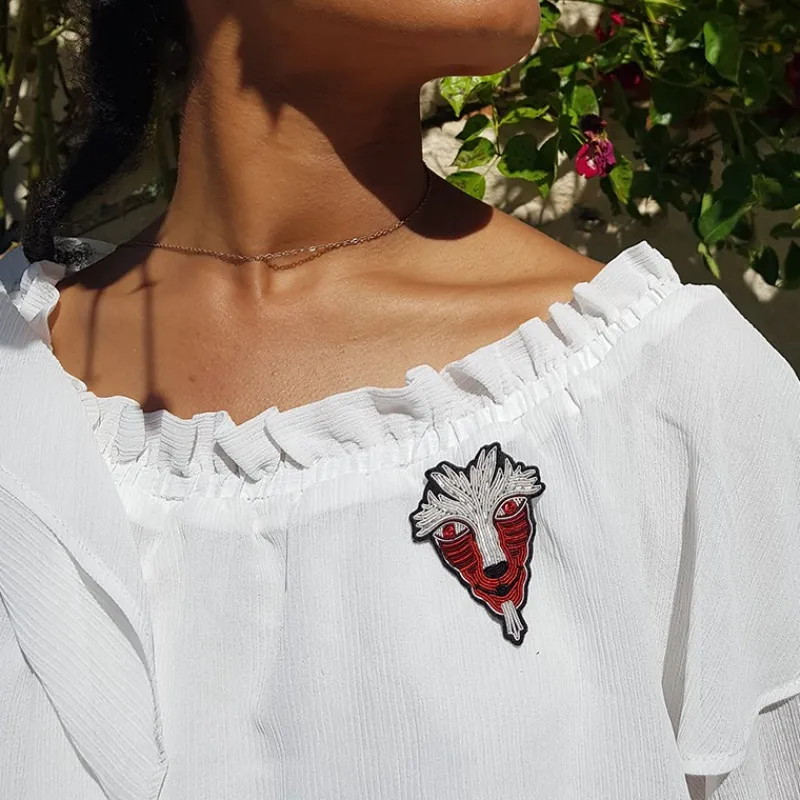 Maison Ghibli Embroidered Jewel Brooch Great Forest Spirit - Princess Mononoke | Pins