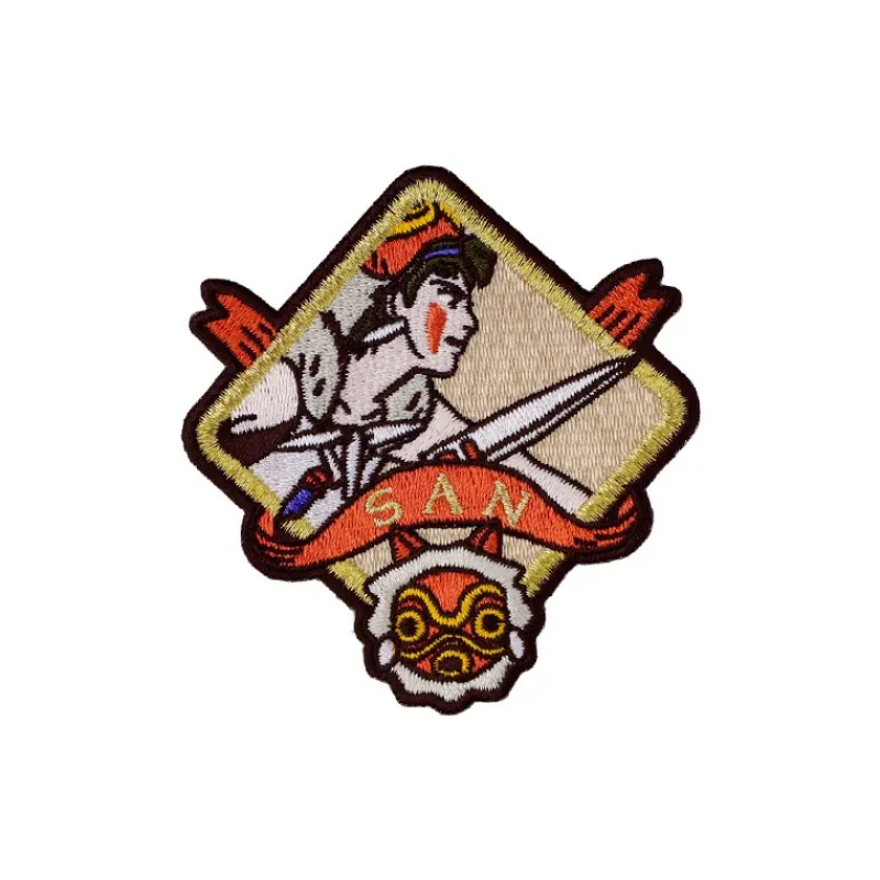 Maison Ghibli Embroidery badge sticker San - Princess Mononoke | Badges