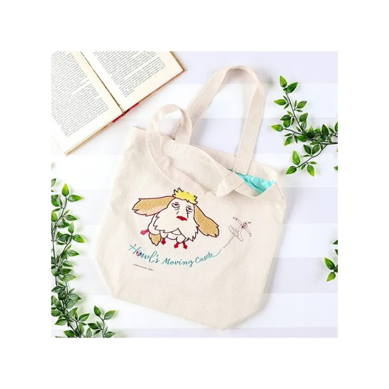 Maison Ghibli Embroidery Canvas Tote bag Flying Heen - Howl's Moving Castle | Bags