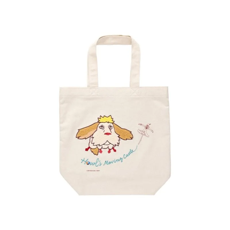 Maison Ghibli Embroidery Canvas Tote bag Flying Heen - Howl's Moving Castle | Bags