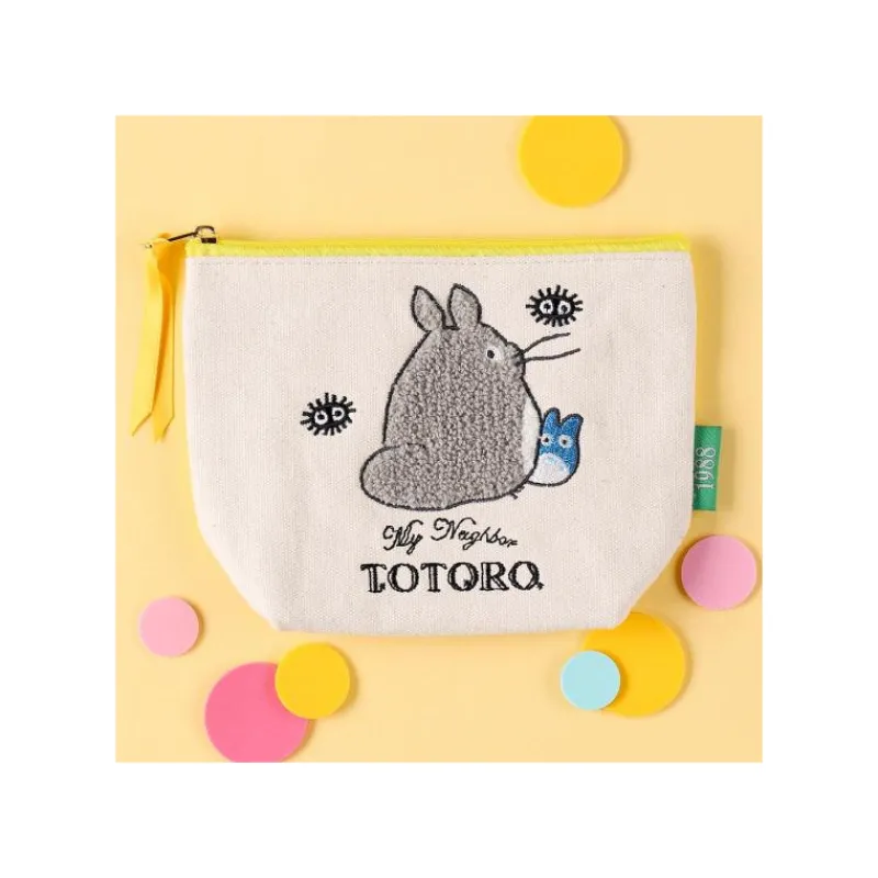 Maison Ghibli Embroidery pouch Big and Medium Totoro - My Neighbor Totoro | Storage