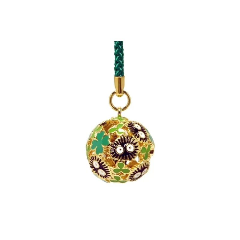 Maison Ghibli Golden Ring Bell Strap Sooot Sprites & Clover - My Neighbor Totoro | Straps