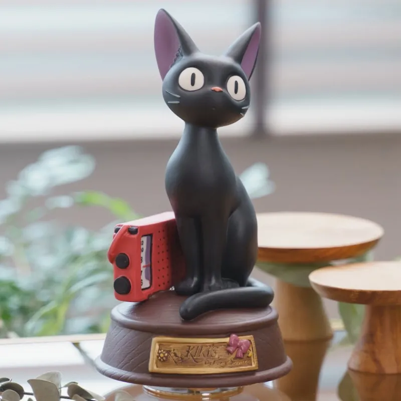 Maison Ghibli Great Musical Statue Jiji and Radio - Kiki'S Delivery Service | Music Boxes | Statues