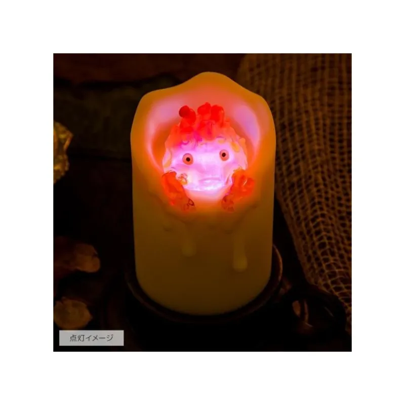 Maison Ghibli Illuminated Calcifer & candle Statue - Howl’s Moving Castle | Statues