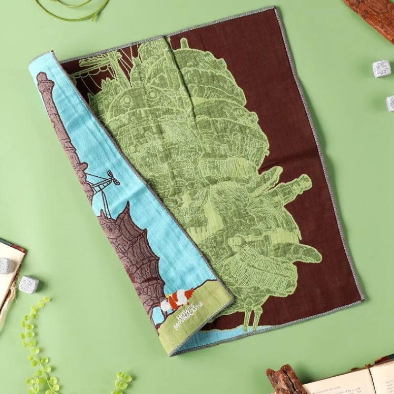Maison Ghibli Imabari Handkerchief Hauru’s Castle 40x40 cm - Howl's MovingCastle | Outfits