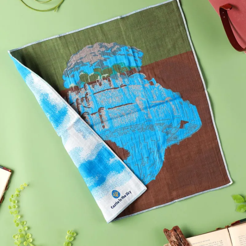 Maison Ghibli Imabari Handkerchief Laputa 40x40 cm - Castle in the Sky | Outfits