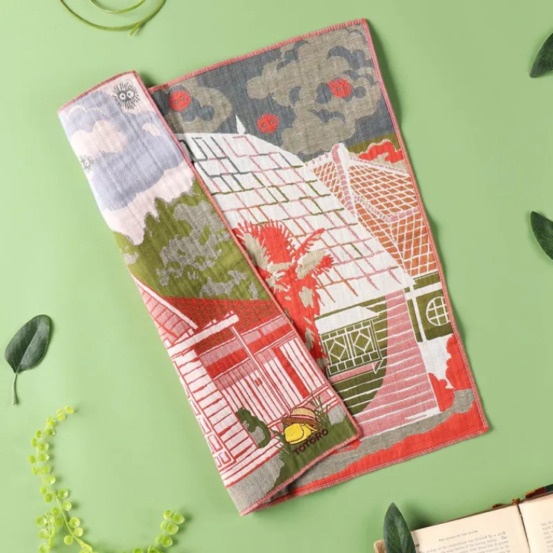 Maison Ghibli Imabari Handkerchief Satsuki & Mei’s house 40x40 cm - My Neighbor Tot | Outfits