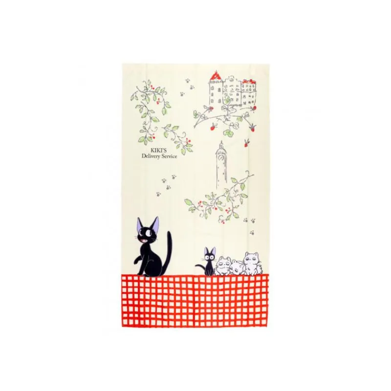 Maison Ghibli Japanese Curtain Jiji and his kids - Kiki's Delivery Service | Wall Decoration