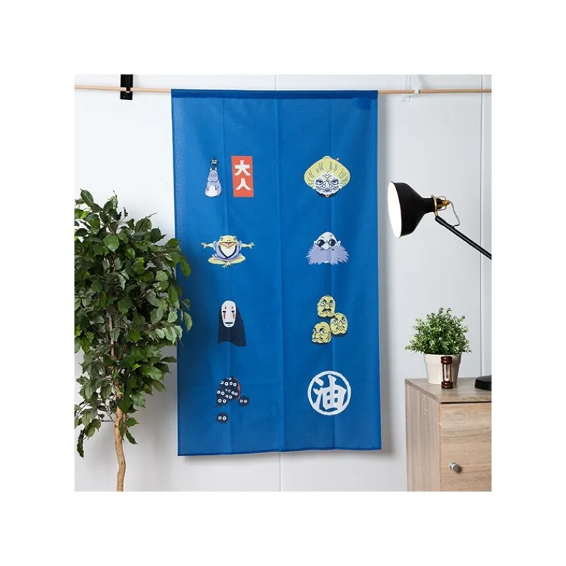 Maison Ghibli Japanese Curtain Kichijo Blue - Spirited Away | Wall Decoration
