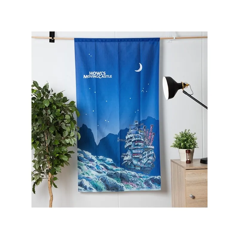Maison Ghibli Japanese Curtain Moonlit Night - Howl's Moving Castle | Wall Decoration