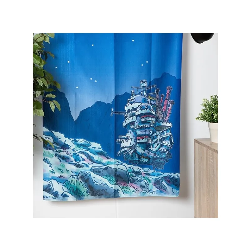 Maison Ghibli Japanese Curtain Moonlit Night - Howl's Moving Castle | Wall Decoration