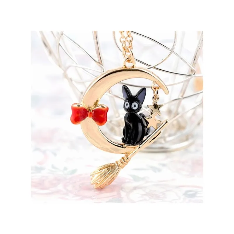 Maison Ghibli Jiji With Moon Necklace - Kiki's Delivery Service | Jewellery