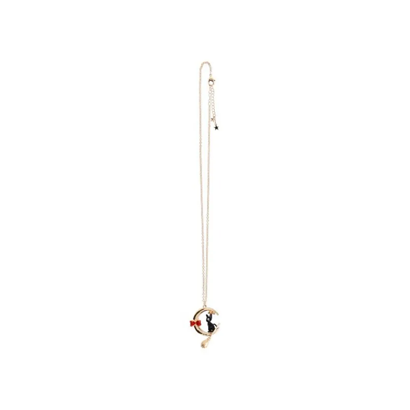 Maison Ghibli Jiji With Moon Necklace - Kiki's Delivery Service | Jewellery