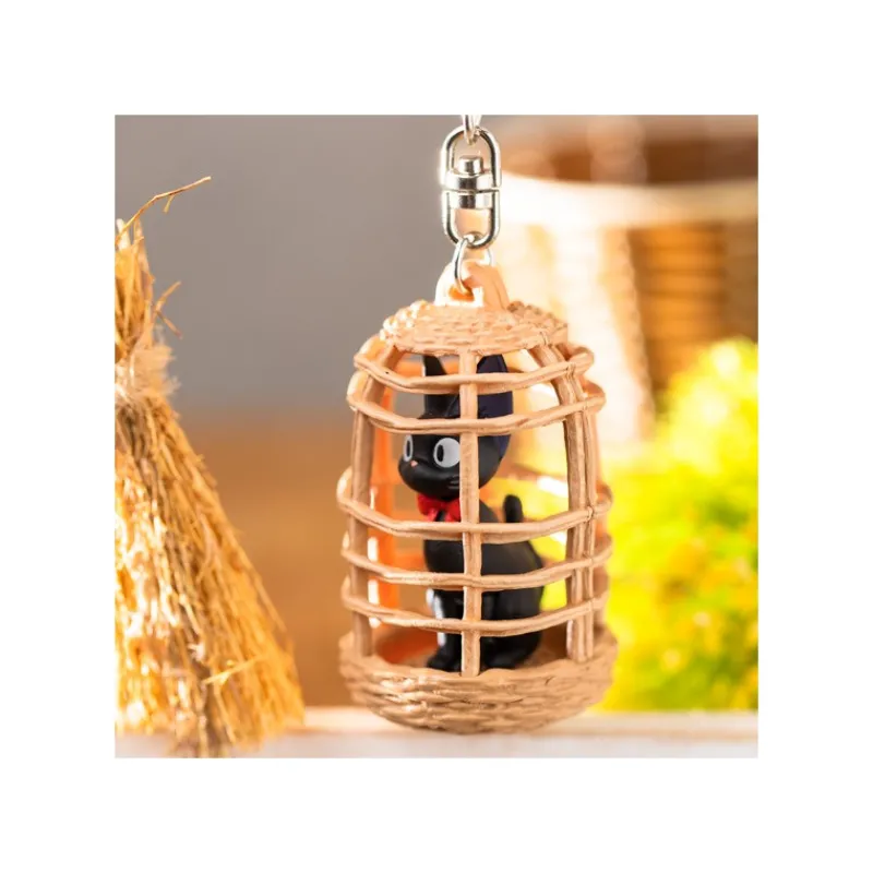 Maison Ghibli Keychain Jiji in cage - Kiki’s Delivery Service | Keychains