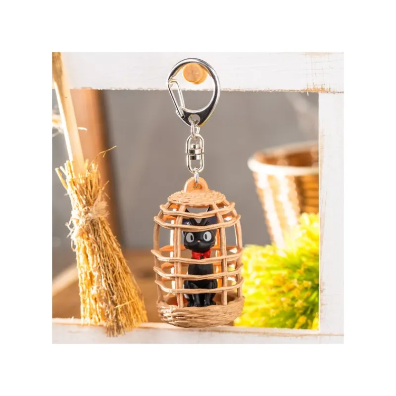 Maison Ghibli Keychain Jiji in cage - Kiki’s Delivery Service | Keychains