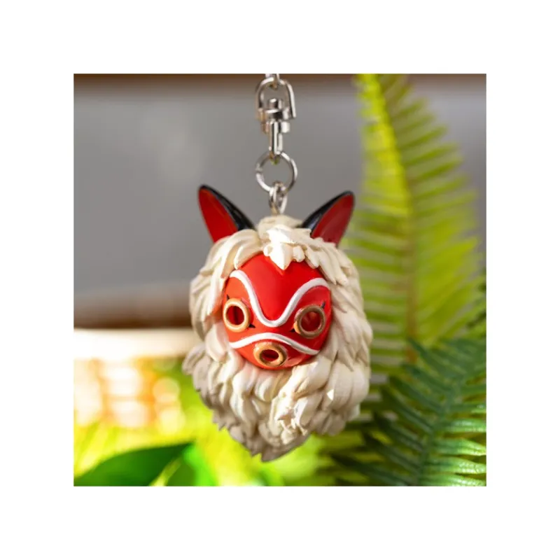 Maison Ghibli Keychain San’s Mask and Kodama - Princess Mononoke | Keychains