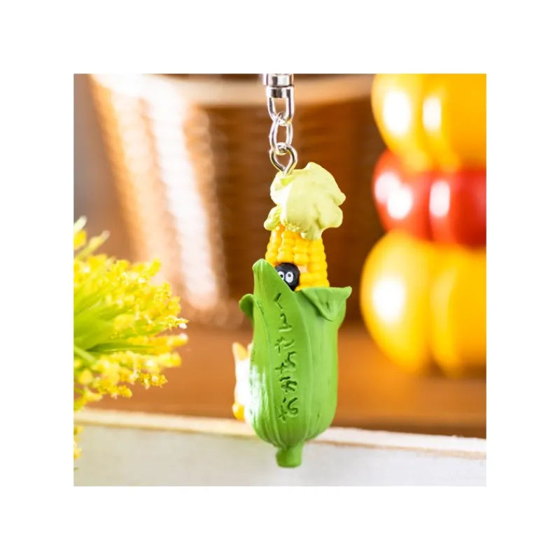 Maison Ghibli Keychain Soot Sprite in corn with Totoro - My Neighbor Totoro | Keychains