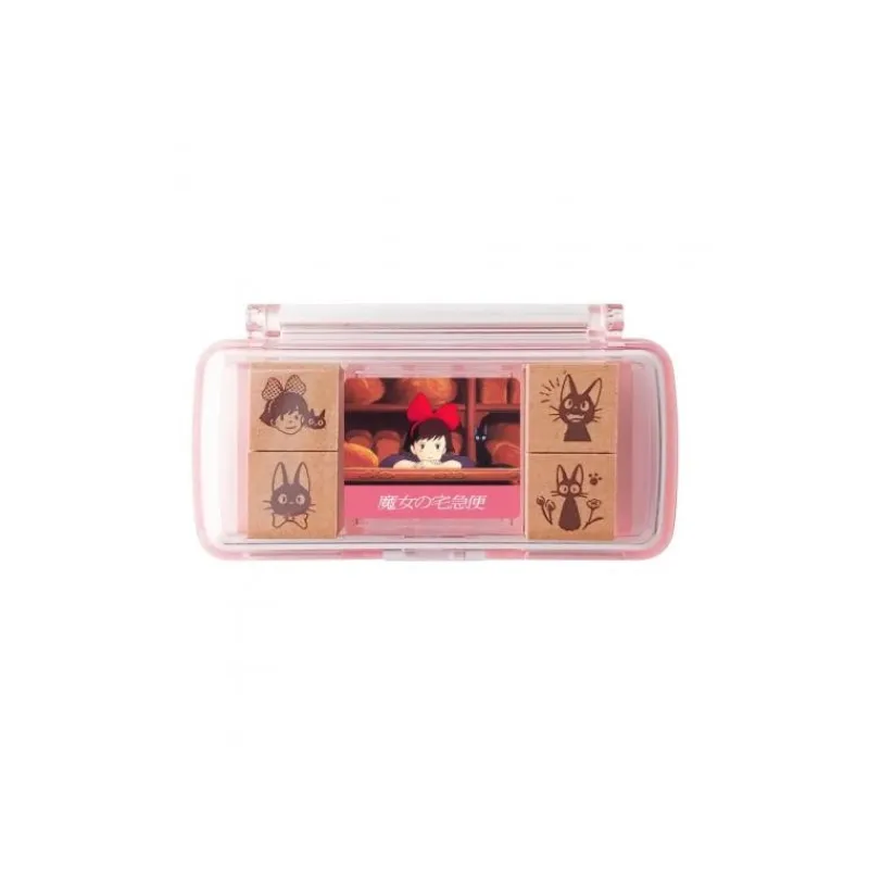 Maison Ghibli Kiki & Jiji Mini Stamp Set Purple - Kiki's Delivery Service | Small Equipment