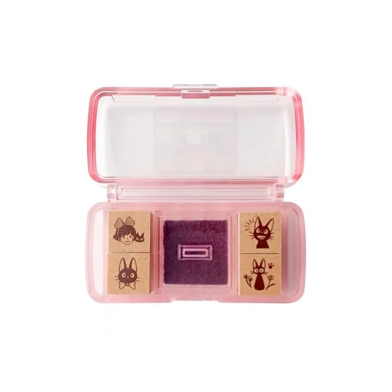 Maison Ghibli Kiki & Jiji Mini Stamp Set Purple - Kiki's Delivery Service | Small Equipment