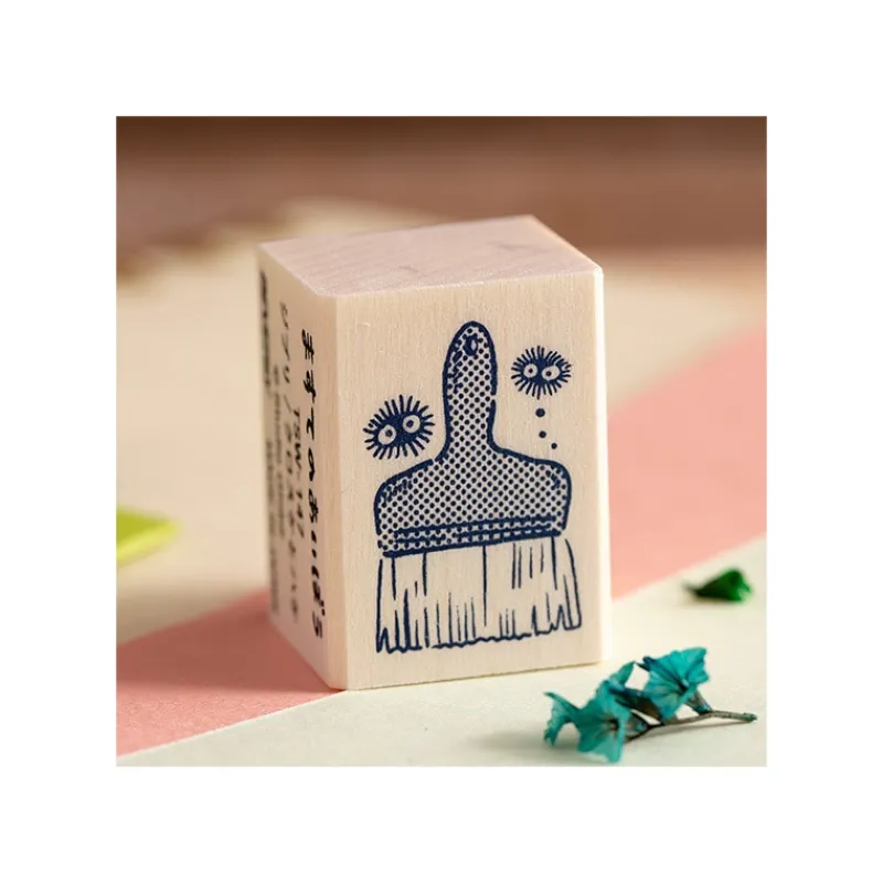 Maison Ghibli Kurosuke & Paintbrush Wood stamp - My Neighbor Totoro | Small Equipment