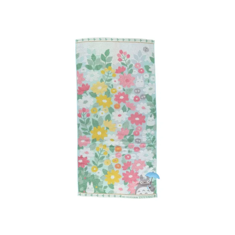 Maison Ghibli Large Bath Towel Totoro Flower Fields 60x120 cm - My Neighbor Totoro | Household Linen