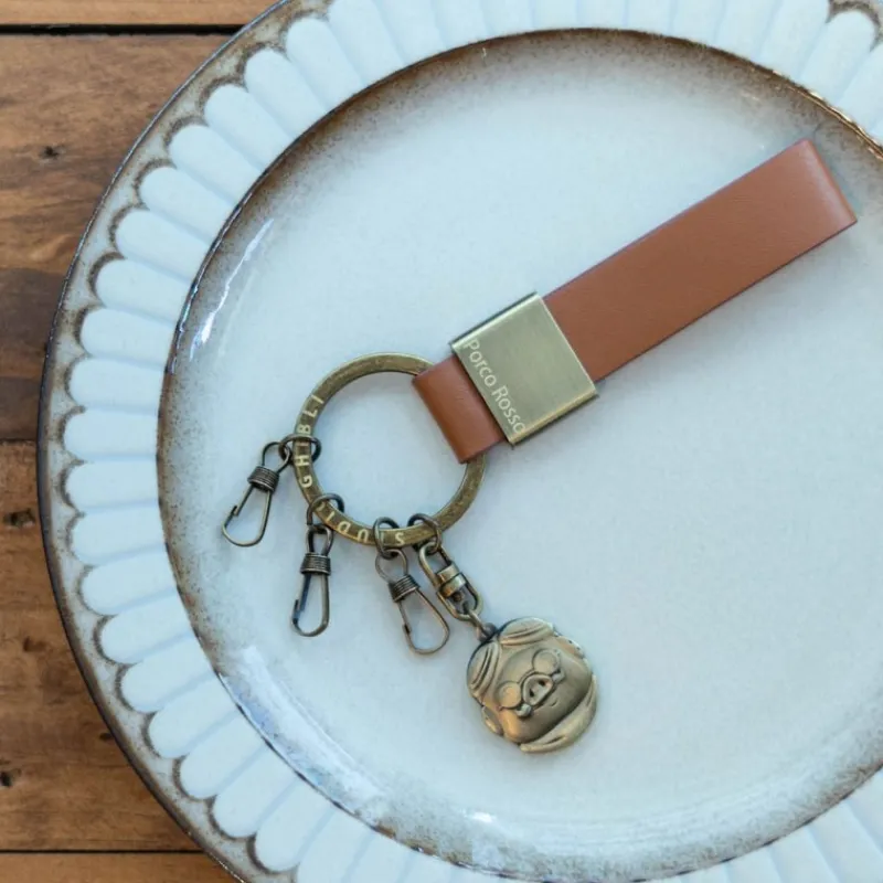 Maison Ghibli Leather Key Chain Marco - Porco Rosso | Keychains
