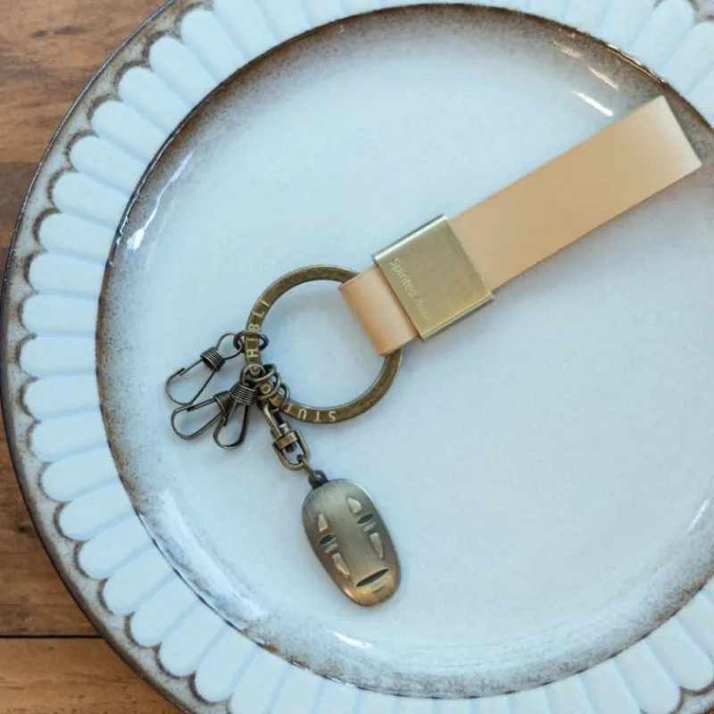 Maison Ghibli Leather Key Chain No Face - Spirited Away | Keychains