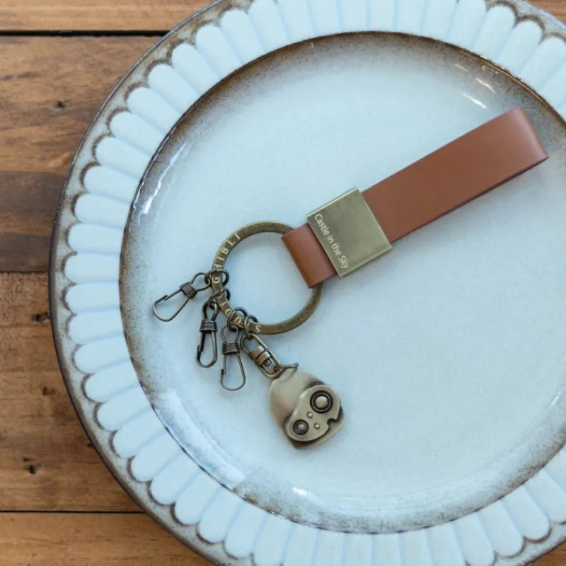 Maison Ghibli Leather Key Chain Robot - Castle in the Sky | Keychains
