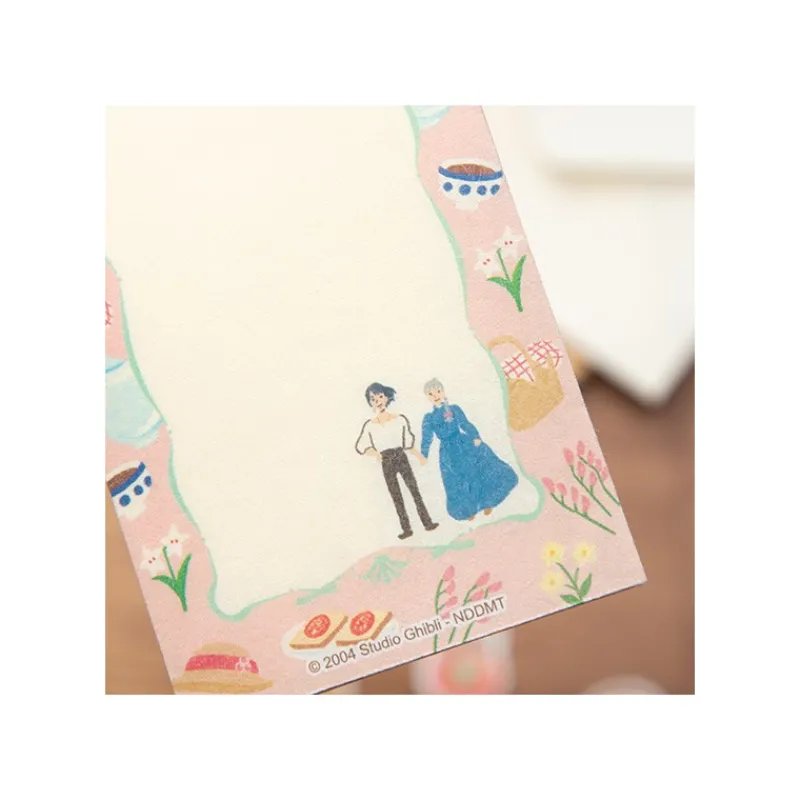 Maison Ghibli Letter set Break Time Flowers - Howl's Moving Castle | Postcards And Letter Papers
