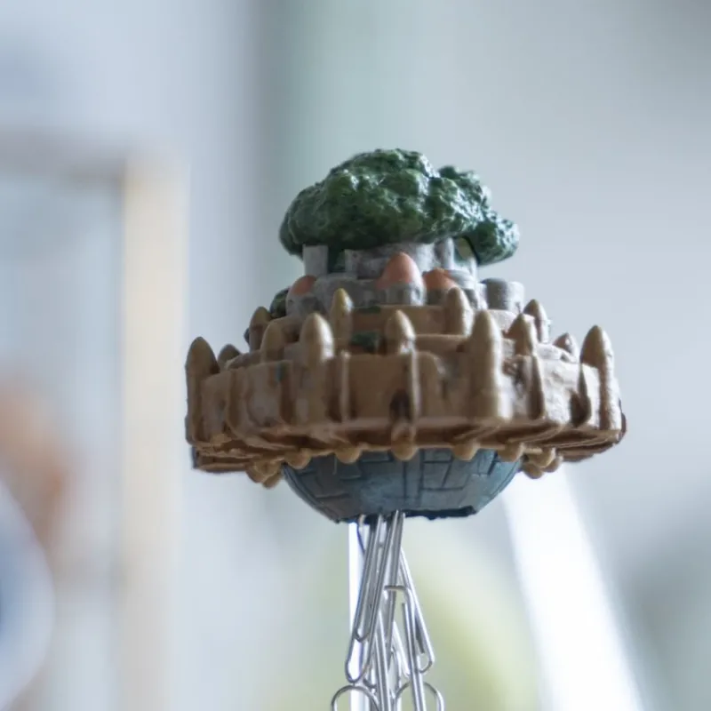 Maison Ghibli Magnetic Paper Clip Holder Flying Castle - Castle in the Sky | Statues