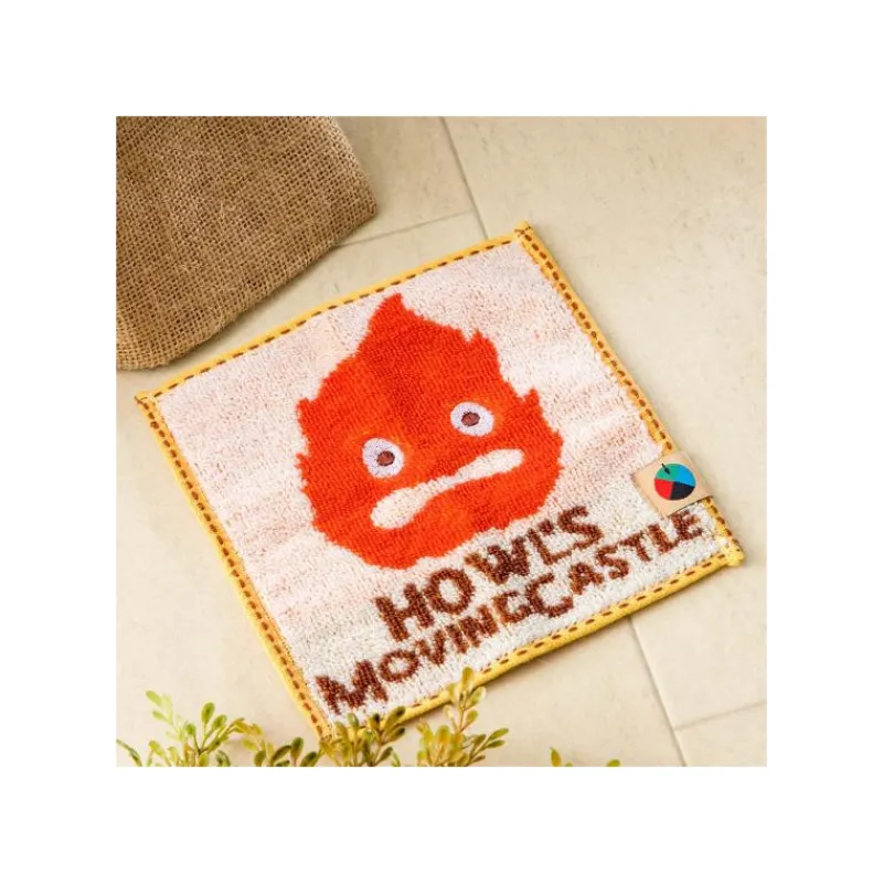 Maison Ghibli Mame Mini Towel Calcifer 15x15 cm  - Howl's Moving Castle | Household Linen