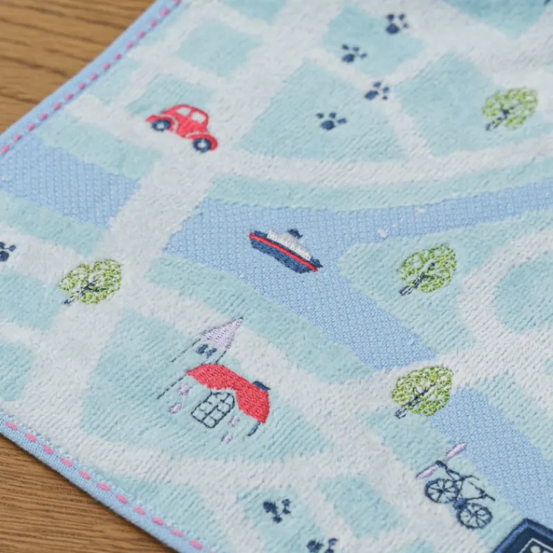 Maison Ghibli Mini Towel City map 25x25 cm - Kiki's Delivery Service | Household Linen