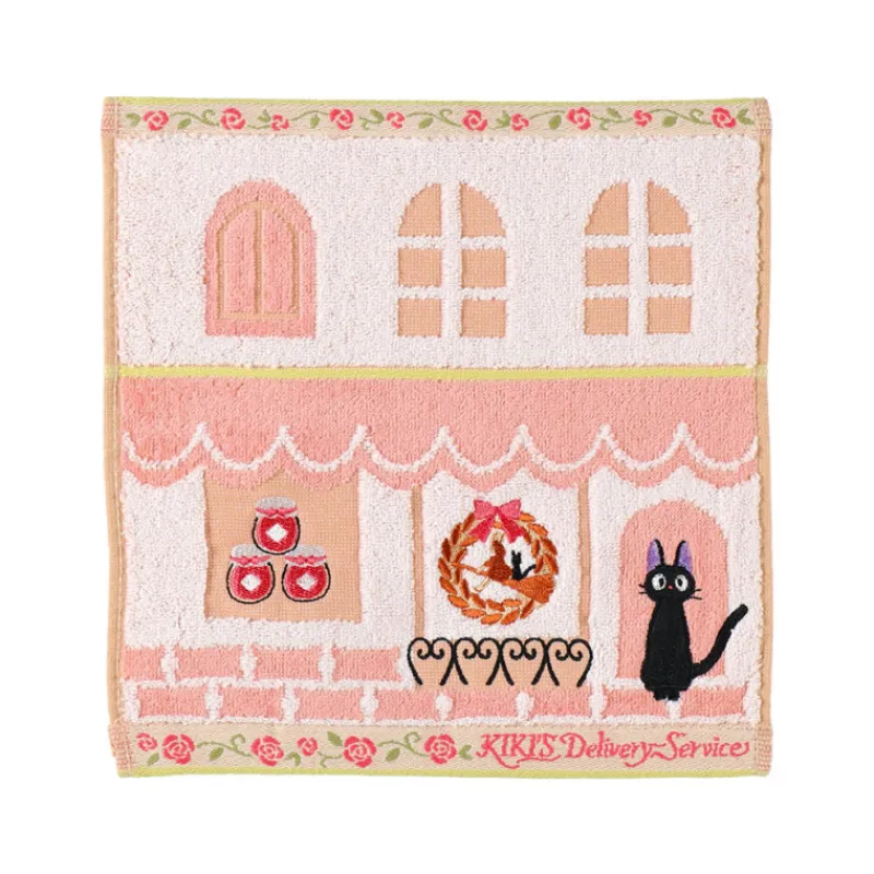 Maison Ghibli Mini Towel Jiji Street corner 25x25 cm - Kiki's Delivery Service | Household Linen