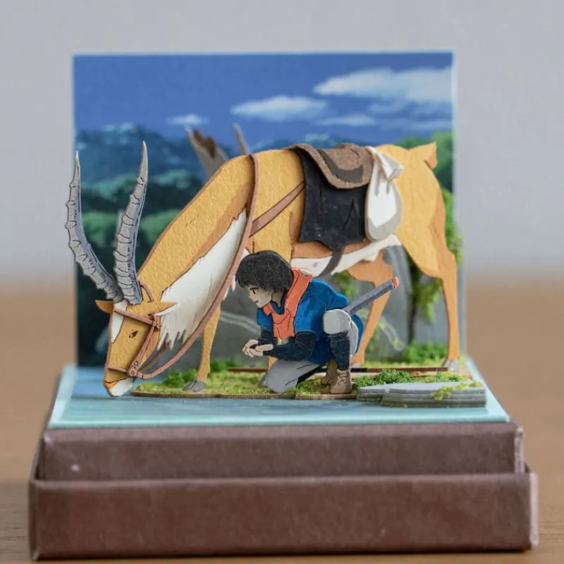 Maison Ghibli Paper Craft Ashitaka et Yakul - Princess Mononoke | Arts And Crafts