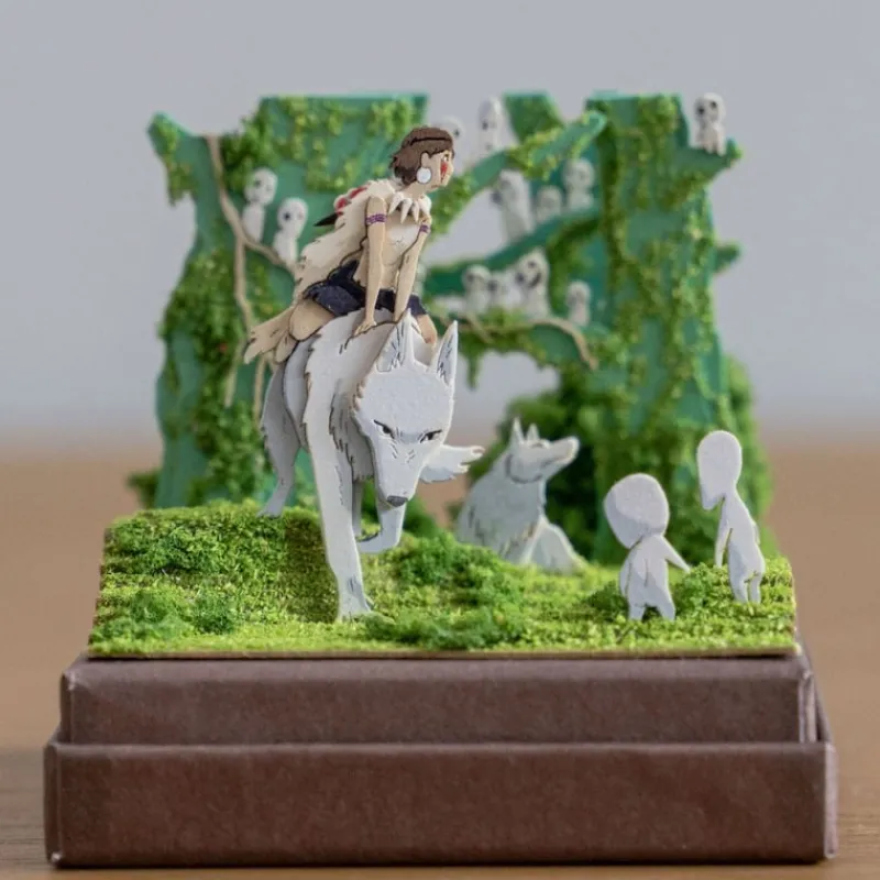 Maison Ghibli Paper Craft San, Moro and Kodama -Princess Mononoke | Arts And Crafts
