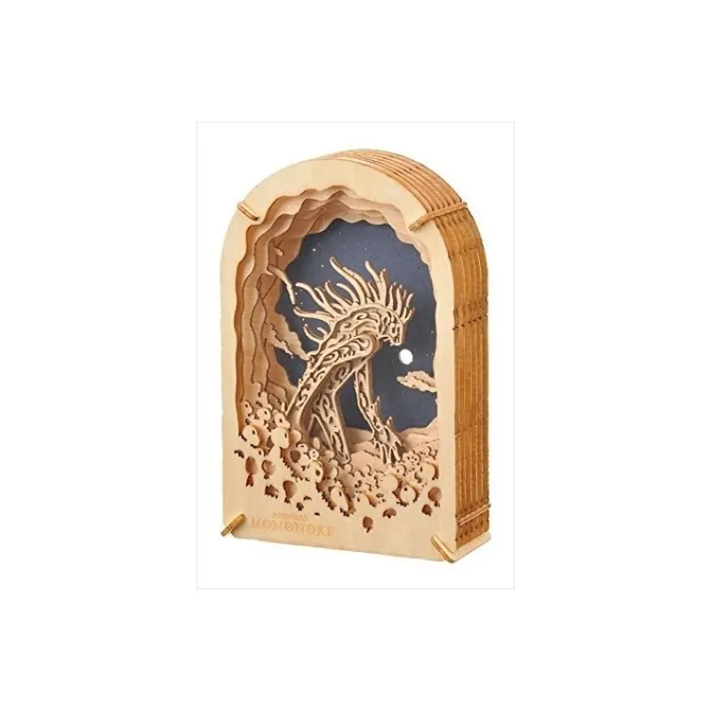 Maison Ghibli Paper Theater Wood Style Night Walker - Princess Mononoke | Arts And Crafts