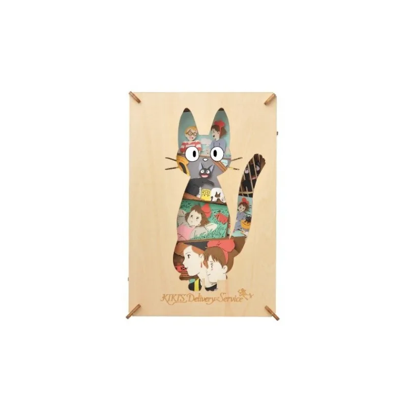 Maison Ghibli Paper Theater Wood Style Silhouette Jiji - Kiki’s Delivery Service | Arts And Crafts