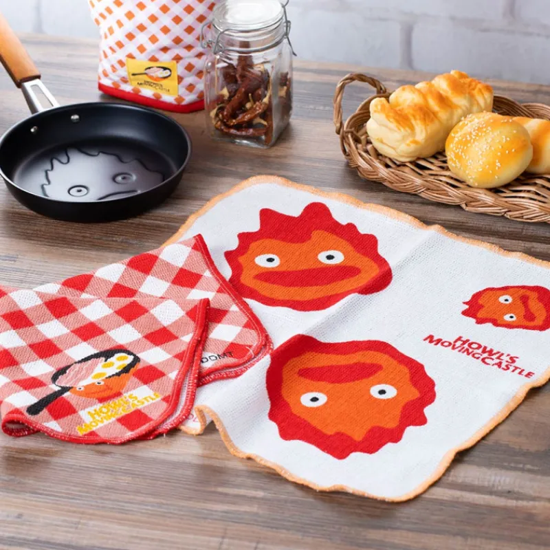 Maison Ghibli 2 pcs set Kitchen towel Calcifer - Howl's Moving Castle | Kitchenware