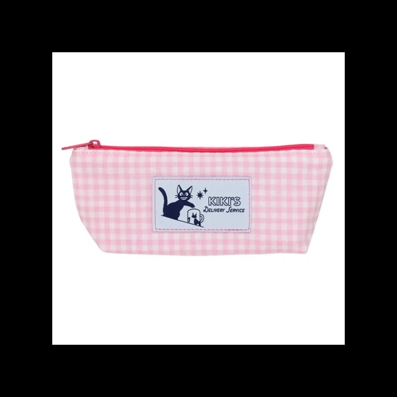 Maison Ghibli Pink Checkered Pencil case - Kiki's Delivery Service | Storage