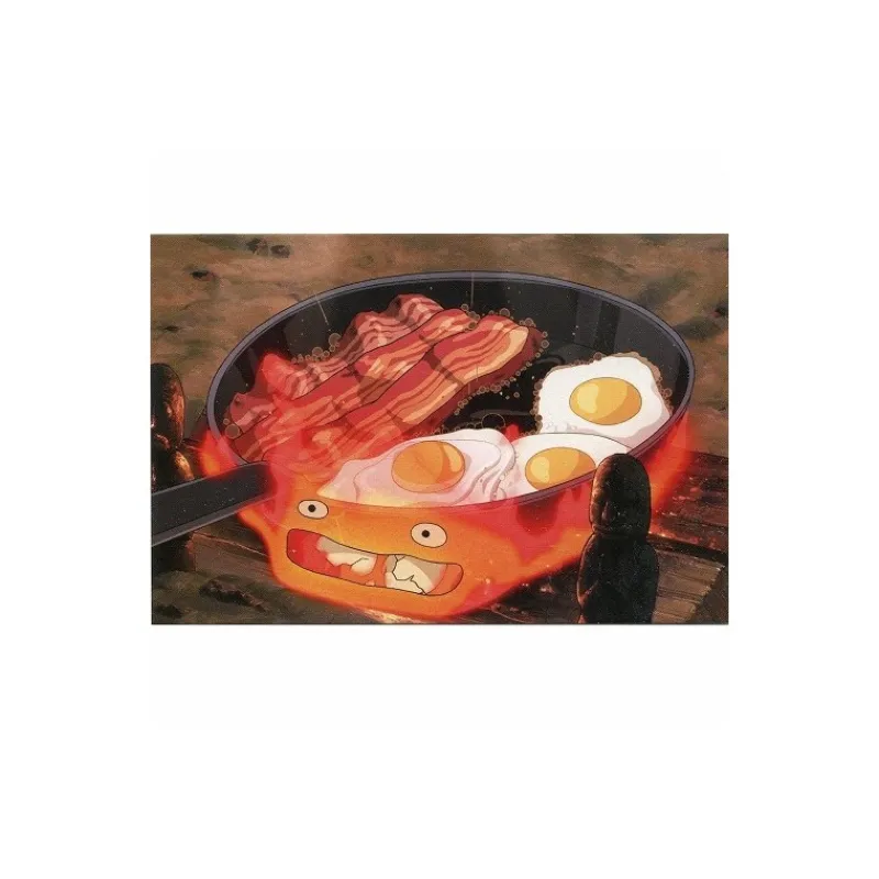 Maison Ghibli Postcard Calcifer bacon & egg - Howl's Moving Castle | Postcards And Letter Papers